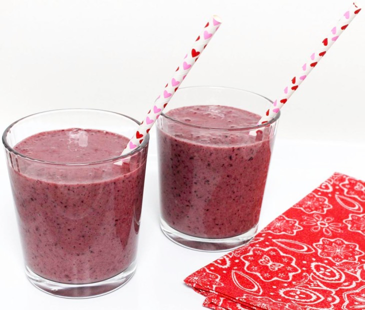 Sweet Dark Cherries and Banana Smoothie for Two