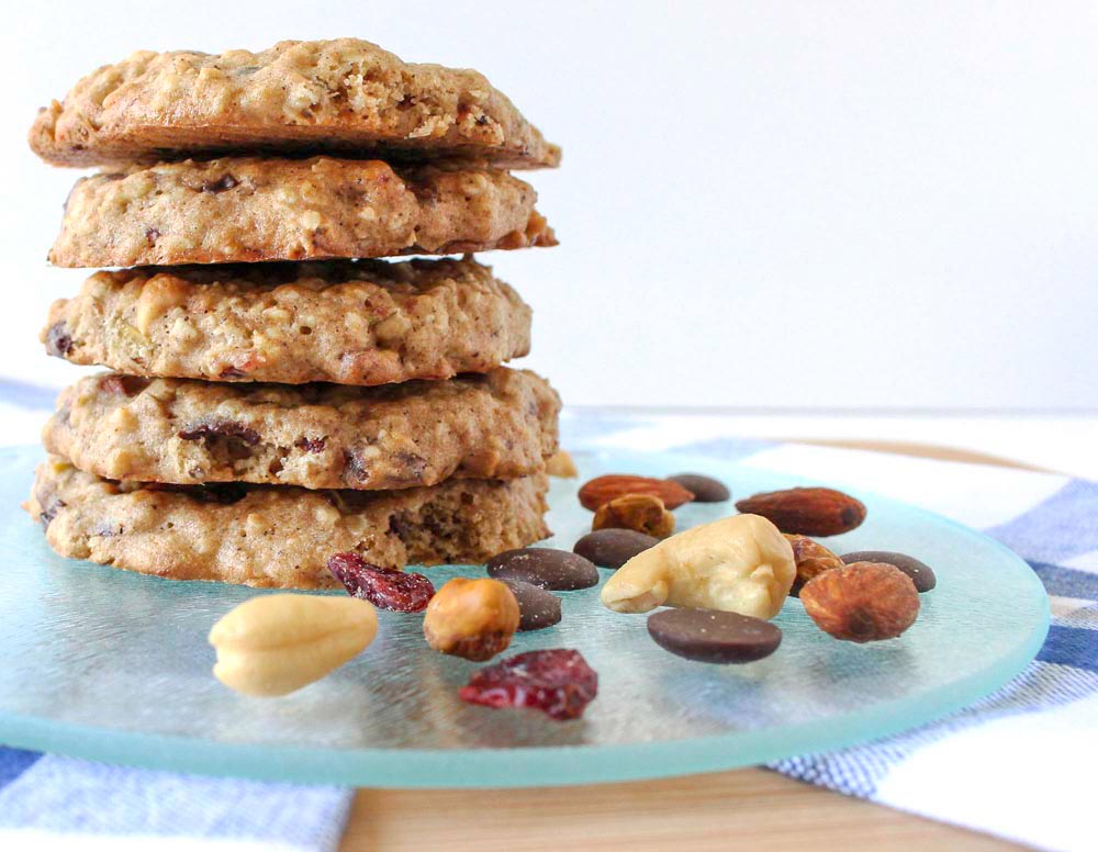 Hearty Happy Trekking Trail Mix Oatmeal Cookies